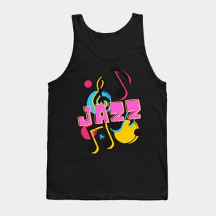 Jazz Music Funk Soul Musician Pop Art Tank Top